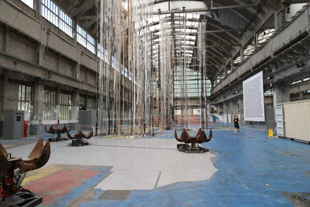 18th Lyon Biennale of Contemporary Art, September 16, 2026, Lyon, France; 18th Lyon Biennale of Contemporary Art, curated by Catherine Nicols; shown here is the main hall, Grande Locos, the former TGV manufacturing halls, Lyon, Auvergne-Rhône-Alpes, France