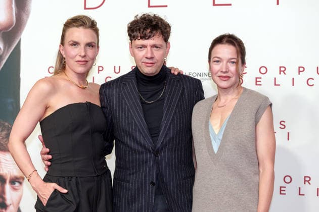 Lena Stahl, Christian Friedel, and Hannah Herzsprung at the premiere of the movie *Corpus Delicti* at the Mathäser Filmpalast in Munich, September 15, 2026 Foto:xN.xKolinzx xFuturexImagex delicti_6946