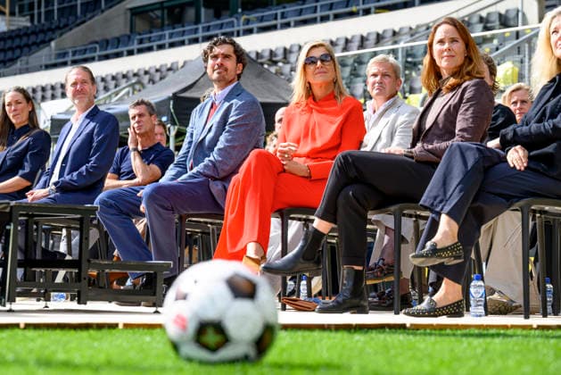 16-09-2026 Breda Queen Maxima attended the documentary Echte Mannen Huilen Niet (Real Men Don t Cry), organized by the Cinetree Foundation at the NAC Breda stadium. Â  Copyright: xPPEx