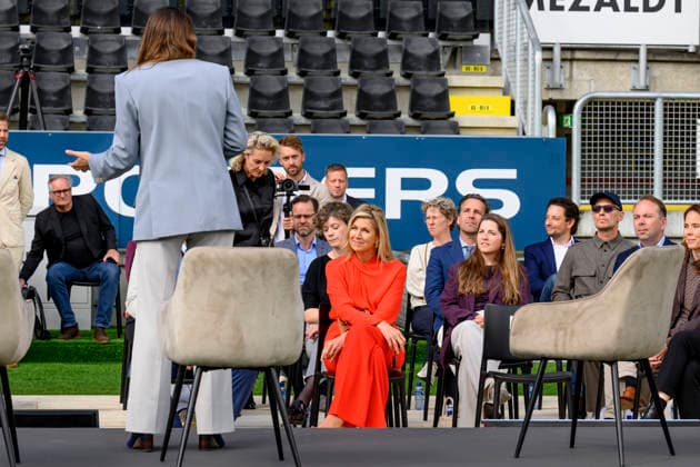 16-09-2026 Breda Queen Maxima attended the documentary Echte Mannen Huilen Niet (Real Men Don t Cry), organized by the Cinetree Foundation at the NAC Breda stadium. Â  Copyright: xPPEx