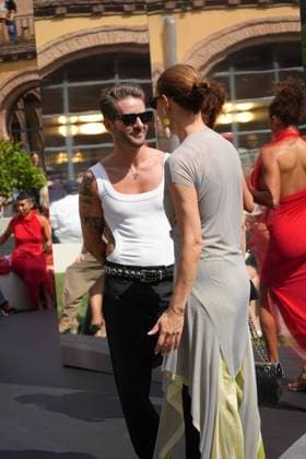 Pelayo Diaz and Raquel Sanchez Silva at the front row of ErnestoNaranjo collection during Pasarela Cibeles Mercedes-Benz Fashion Week Madrid 2065 in Madrid, on Wednesday , 16 September 2026. Cordon Press 