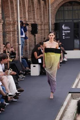 A model wears at collection runway a creation from Ernesto Naranjo during Pasarela Cibeles Mercedes-Benz Fashion Week Madrid 2026 in Madrid, on Wednesday , 16 September 2026. Cordon Press 