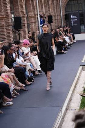 A model wears at collection runway a creation from Ernesto Naranjo during Pasarela Cibeles Mercedes-Benz Fashion Week Madrid 2026 in Madrid, on Wednesday , 16 September 2026. Cordon Press 