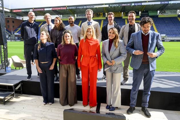 breda, The Netherlands, 2026-09-16 14:51:08 BREDA, 14-02-2026, NAC Breda Queen Maxima attends a meeting of the Cinetree Foundation regarding the documentary *Echte Mannen Huilen Niet* (Real Men Don t Cry) at the NAC Breda stadium. This documentary focuses on the mental health of men in the world of football. PHOTO: NLBeeld Patrick van Emst Credit: NL Beeld Patrick van Emst  Copyright: xx x