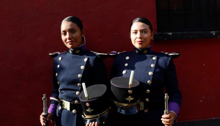 September 16, 2026, Mexico City, Mexico City, mexico: Portrait of women from the Mexican Armed Forces prior to the 216th Independence Day parade in the Plaza de la ConstitucioÂ³n. Mexico City mexico - ZUMAt178 20260916_zip_t178_013 Copyright: xNadiaxTecuapetlax