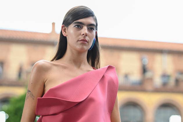 September 16, 2026, Madrid, Spain: A model parades with Baro Lucas design during the Mercedes Benz Fashion Week Madrid at Cibeles Palace in Madrid. Madrid Spain  - ZUMAs197 20260916_aaa_s197_197 Copyright: xAtilanoxGarciax