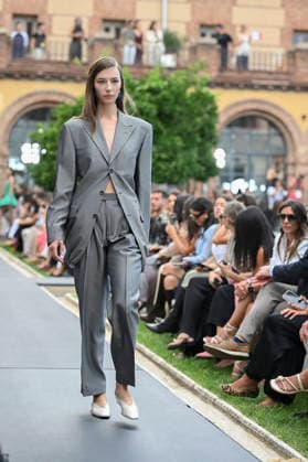September 16, 2026, Madrid, Spain: A model parades with Baro Lucas design during the Mercedes Benz Fashion Week Madrid at Cibeles Palace in Madrid. Madrid Spain  - ZUMAs197 20260916_aaa_s197_206 Copyright: xAtilanoxGarciax