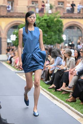 September 16, 2026, Madrid, Spain: A model parades with Baro Lucas design during the Mercedes Benz Fashion Week Madrid at Cibeles Palace in Madrid. Madrid Spain  - ZUMAs197 20260916_aaa_s197_226 Copyright: xAtilanoxGarciax