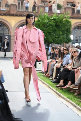 September 16, 2026, Madrid, Spain: A model parades with Baro Lucas design during the Mercedes Benz Fashion Week Madrid at Cibeles Palace in Madrid. Madrid Spain  - ZUMAs197 20260916_aaa_s197_251 Copyright: xAtilanoxGarciax