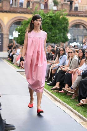 September 16, 2026, Madrid, Spain: A model parades with Baro Lucas design during the Mercedes Benz Fashion Week Madrid at Cibeles Palace in Madrid. Madrid Spain  - ZUMAs197 20260916_aaa_s197_260 Copyright: xAtilanoxGarciax