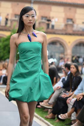 September 16, 2026, Madrid, Spain: A model parades with Baro Lucas design during the Mercedes Benz Fashion Week Madrid at Cibeles Palace in Madrid. Madrid Spain  - ZUMAs197 20260916_aaa_s197_262 Copyright: xAtilanoxGarciax