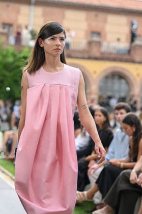 September 16, 2026, Madrid, Spain: A model parades with Baro Lucas design during the Mercedes Benz Fashion Week Madrid at Cibeles Palace in Madrid. Madrid Spain  - ZUMAs197 20260916_aaa_s197_283 Copyright: xAtilanoxGarciax
