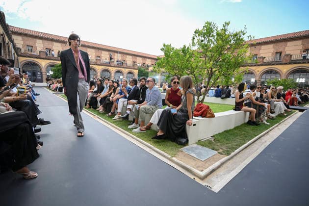 September 16, 2026, Madrid, Spain: A model parades with Baro Lucas design during the Mercedes Benz Fashion Week Madrid at Cibeles Palace in Madrid. Madrid Spain  - ZUMAs197 20260916_aaa_s197_286 Copyright: xAtilanoxGarciax