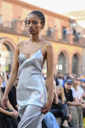 September 16, 2026, Madrid, Spain: A model parades with Acromatyx design during the Mercedes Benz Fashion Week Madrid at Cibeles Palace in Madrid. Madrid Spain  - ZUMAs197 20260916_aaa_s197_316 Copyright: xAtilanoxGarciax
