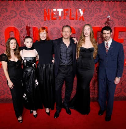 Billie Lourd, Jessica Barden, Vicky Krieps, Charlie Hunnam, Ella Beatty and Joey Pollari arrive on the red carpet for the Netflix Monster: The Lizzie Borden Story New York Premiere on Wednesday, September 16, 2026 in New York City.  NYP20260916122 JohnxAngelillo