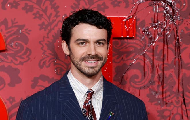 Joey Pollari arrives on the red carpet for the Netflix Monster: The Lizzie Borden Story New York Premiere on Wednesday, September 16, 2026 in New York City.  NYP20260916130 JohnxAngelillo