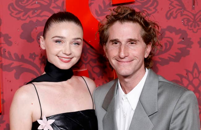 Jessica Barden and Max Winkler arrive on the red carpet for the Netflix Monster: The Lizzie Borden Story New York Premiere on Wednesday, September 16, 2026 in New York City.  NYP20260916131 JohnxAngelillo