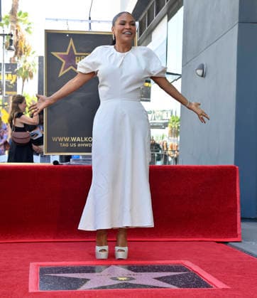 Actress Nia Long stands next to her star during an unveiling ceremony honoring her with the 2,857th star on the Hollywood Walk of Fame in Los Angeles on Wednesday, September 16, 2026.  LAP2026091604 JIMxRUYMEN