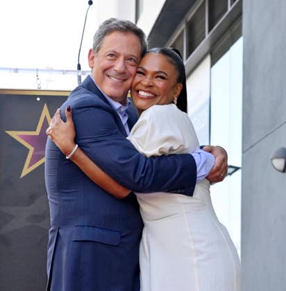 Actress Nia Long is joined by chair of Lionsgate s motion picture group Adam Fogleson during an unveiling ceremony honoring her with the 2,857th star on the Hollywood Walk of Fame in Los Angeles on Wednesday, September 16, 2026.  LAP2026091608 JIMxRUYMEN