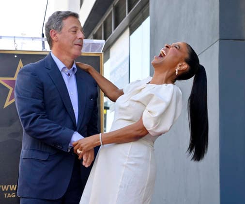 Actress Nia Long is joined by chair of Lionsgate s motion picture group Adam Fogleson during an unveiling ceremony honoring her with the 2,857th star on the Hollywood Walk of Fame in Los Angeles on Wednesday, September 16, 2026.  LAP2026091641 JIMxRUYMEN