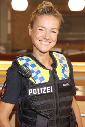 NOTRUF HAFENKANTE Anniversary: Rhea Harder Vennewald, Kickoff of the 20th Anniversary Season and the 500th Episode of NOTRUF HAFENKANTE, Photo op on the original set of PK 21 at Studio Hamburg, Hamburg, September 16, 2026 Copyright: xEventpressxBecherx