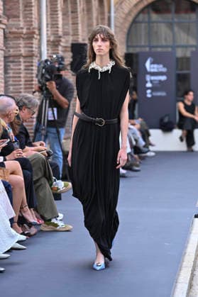 September 16, 2026, Madrid, Spain: A model parades with MoisÃ s Nieto design during Mercedes Benz Fashion Week Madrid Cibeles Palace. Madrid Spain  - ZUMAs197 20260916_aaa_s197_463 Copyright: xAtilanoxGarciax