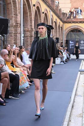 September 16, 2026, Madrid, Spain: A model parades with MoisÃ s Nieto design during Mercedes Benz Fashion Week Madrid Cibeles Palace. Madrid Spain  - ZUMAs197 20260916_aaa_s197_471 Copyright: xAtilanoxGarciax