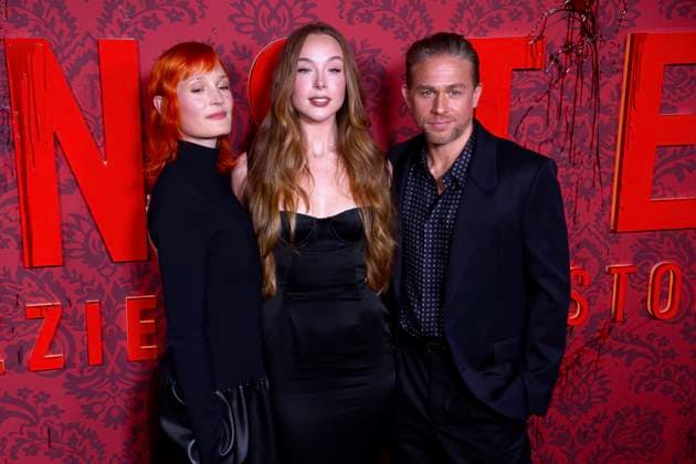 Monster The Lizzie Borden Story Series Premiere - NYC Vicky Krieps, Ella Beatty and Charlie Hunnam attend the Monster The Lizzie Borden Story Series Premiere at the Paris Theater in New York on September 16, 2026. Photo by Charles Guerin ABACAPRESS.COM New York City NY United States  Copyright: xGuerinxCharles ABACAx