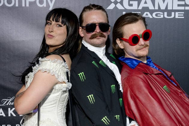 September 16, 2026, Los Angeles, California, USA: MIA BROOKES and HALLDOR HELGASON attend the 2026 MoonPay X Games League Winter Draft blue carpet. Los Angeles USA  - ZUMAb173 20260916_aap_b173_038 Copyright: xBillyxBennightx