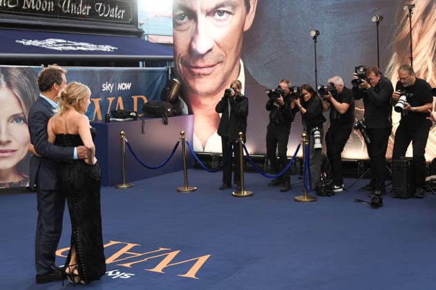 Dominic West and Sienna Miller at the world premiere of the Sky Now series *War* at the Odeon Luxe Leicester Square in London, September 16, 2026 Foto:xS.xVasx xFuturexImagex war_6878
