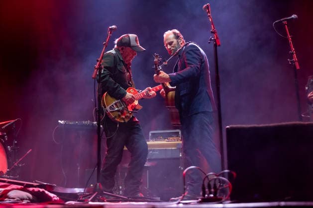 Daniel Lanois live in Oslo, Norway Oslo, Norway. 16th, September 2026. The Canadian musician and record producer Daniel Lanois (L) performs a live concert at Sentrum Scene in Oslo. Here he is seen live on stage with special guest, the singer and guitarist Stein Torleif Bjella (R). Norway, Oslo, Sentrum Scene  Copyright: xGonzalesxPhoto Per-OttoxOppix