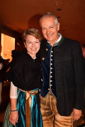Michael Möller and his wife Irmgard at the premiere of Oktoberfest: A Musical—Beinah wahr... An Almost True Story, a comedy at the Bayerischer Hof in Munich on September 16, 2026