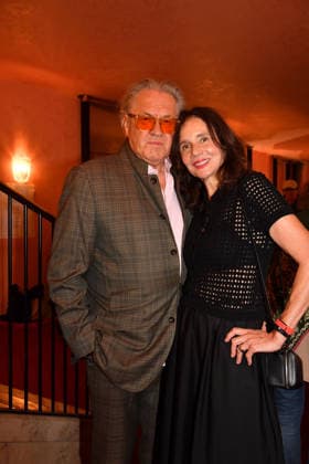 Michael Brandner and his wife Karin at the premiere of Oktoberfest: A Musical—Beinah wahr... An Almost True Story, a comedy at the Bayerischer Hof in Munich on September 16, 2026