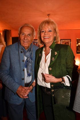 Günther Steinberg and his wife Margot at the premiere of Oktoberfest: A Musical—Beinah wahr¦ An Almost True Story, a comedy at the Bayerischer Hof in Munich on September 16, 2026