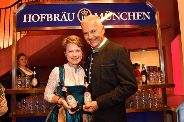 Michael Möller and his wife Irmgard at the premiere of Oktoberfest: A Musical—Beinah wahr¦ An Almost True Story, a comedy at the Bayerischer Hof in Munich on September 16, 2026