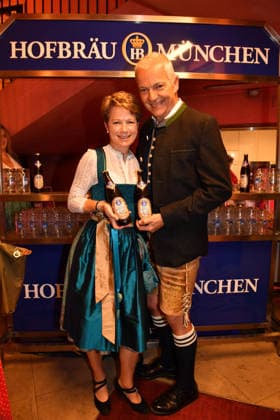 Michael Möller and his wife Irmgard at the premiere of Oktoberfest: A Musical—Beinah wahr¦ An Almost True Story, a comedy at the Bayerischer Hof in Munich on September 16, 2026