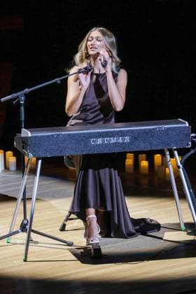 ABB LEONY: Leony, the German pop singer, performing at a concert in the main hall of the Elbphilharmonie during the E On New Energy Experience on September 16, 2026, in Hamburg