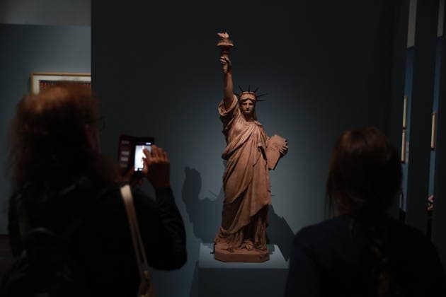Auguste Bartholdi Liberty Enlightening the World exhibition in Paris PARIS, FRANCE - SEPTEMBER 17 : Views of artworks at the Auguste Bartholdi Liberty Enlightening the World exhibition at the Musee d Orsay in Paris, France on September 17, 2026. The exhibition, dedicated to the works of French sculptor Auguste Bartholdi, the creator of the iconic Statue of Liberty in New York, opened on September 15 and will welcome visitors until January 31, 2027. An exhibition featuring the works of sculptor Auguste Bartholdi opened at the Musee d Orsay in Paris. Mohamad Salaheldin Abdelghani Alsayed Anadolu Paris France. Editorial use only. Please get in touch for any other usage.  Copyright: x2026xAnadoluxMohamadxSalaheldinxAbdelghanixAlsayedx