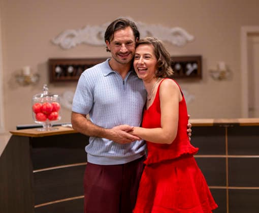 September 16, 2026, ARD telenovela *STURM DER LIEBE*, photo shoot for Season 23 on the film set in Munich, at Bavaria Film in Geiselgasteig, in the studio set of the fictional Hotel Fürstenhof. The new season premieres on November 4, 2026. Actress Pippa Fee Rupperti, who plays Emilia