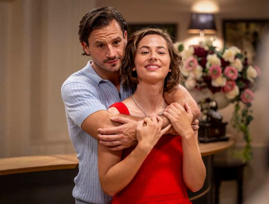 September 16, 2026, ARD telenovela *Storm of Love*, photo shoot for Season 23 on the film set in Munich, at Bavaria Film in Geiselgasteig, in the studio set of the fictional Hotel Fürstenhof. The new season premieres on November 4, 2026, featuring actress Pippa Fee Rupperti as Emilia