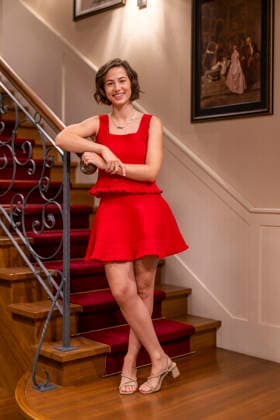 September 16, 2026, ARD telenovela *Storm of Love*, photo shoot for Season 23 on the film set in Munich, at Bavaria Film in Geiselgasteig, in the studio set of the fictional Hotel Fürstenhof. The new season premieres on November 4, 2026. Actress Pippa Fee Rupperti, who plays Emilia Jakobi, on the set of the series on September 16, 2026, ARD series *Sturm der