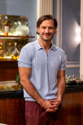 September 16, 2026, ARD telenovela *STURM DER LIEBE*, photo shoot for Season 23 on the film set in Munich, at Bavaria Film in Geiselgasteig, in the studio set of the fictional Hotel Fürstenhof. The new season premieres on November 4, 2026. Actor Jaime Ferkic, who plays Massimo Foghetti, on the set of the series on September 16, 2026, ARD series *Sturm der Liebe*, S