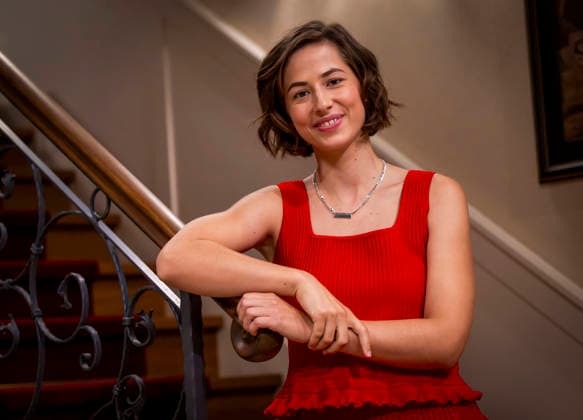 September 16, 2026, ARD telenovela *STURM DER LIEBE*, photo shoot for Season 23 on the film set in Munich, at Bavaria Film in Geiselgasteig, in the studio set of the fictional Hotel Fürstenhof. The new season premieres on November 4, 2026. Actress Pippa Fee Rupperti, who plays Emilia Jakobi, on the set of the series on September 16, 2026, ARD series *Sturm de
