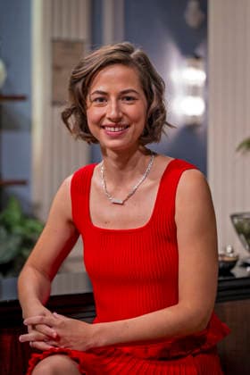 September 16, 2026, ARD telenovela *STURM DER LIEBE*, photo shoot for Season 23 on the film set in Munich, at Bavaria Film in Geiselgasteig, in the studio set of the fictional Hotel Fürstenhof. The new season premieres on November 4, 2026. Actress Pippa Fee Rupperti, who plays Emilia Jakobi, on the set of the series on September 16, 2026, ARD series *Sturm de