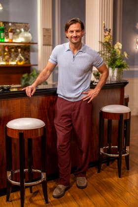 September 16, 2026, ARD telenovela *STURM DER LIEBE*, photo shoot for Season 23 on the film set in Munich, at Bavaria Film in Geiselgasteig, in the studio set of the fictional Hotel Fürstenhof. The new season premieres on November 4, 2026. Actor Jaime Ferkic, who plays Massimo Foghetti, on the set of the series on September 16, 2026, ARD series *Sturm der Liebe* Se