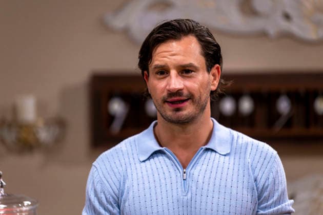 September 16, 2026, ARD telenovela *STURM DER LIEBE*, photo shoot for Season 23 on the film set in Munich, at Bavaria Film in Geiselgasteig, in the studio set of the fictional Hotel Fürstenhof. The new season premieres on November 4, 2026. Actor Jaime Ferkic, who plays Massimo Foghetti, on the set of the series on September 16, 2026, ARD series *Sturm der Liebe* Se