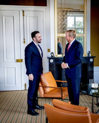 17-09-2026 Palace King Willem-Alexander during a meeting with Silvio P.A. Erkens MSc, staatssecretaris van Landbouw, Visserij, Voedselzekerheid en Natuur, at palace Huis ten Bosch in The Hague. Â  Copyright: xPPEx