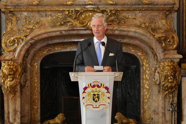 King Philippe of Belgium receives BeHeroes BRUSSELS, BELGIUM - SEPTEMBER 17 : King Philippe of Belgium receives twelve heroes from the BeHeroes initiative at the Royal Palace pictured on September 17, 2026 in Brussels, Belgium, 17 09 2026 Brussels Belgium  Copyright: xXpix