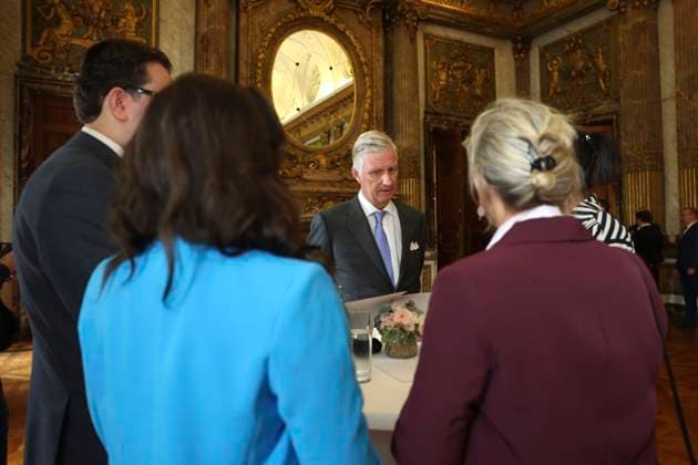 King Philippe of Belgium receives BeHeroes BRUSSELS, BELGIUM - SEPTEMBER 17 : King Philippe of Belgium receives twelve heroes from the BeHeroes initiative at the Royal Palace pictured on September 17, 2026 in Brussels, Belgium, 17 09 2026 Brussels Belgium  Copyright: xXpix