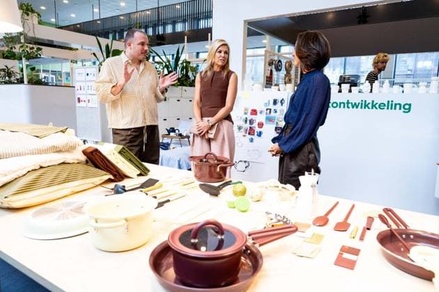 Amsterdam, The Netherlands, 2026-09-17 12:37:08 AMSTERDAM, 17-09-2026, HEMA Queen Maxima pays a working visit to HEMA in Amsterdam. HEMA, the Hollandsche Eenheidsprijzen Maatschappij Amsterdam, celebrates its 100th anniversary this year. PHOTO: NLBeeld Patrick van Emst Credit: NL Beeld Patrick van Emst  Copyright: xx x
